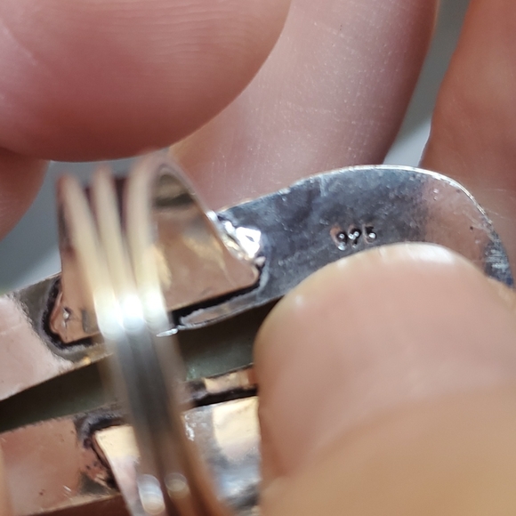 New Oversized Abalone Shell 925 Silver Statement Ring. - Picture 16 of 16